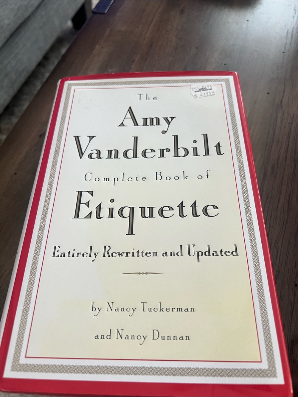 Amy Vanderbilt Complete Book of Etiquette - Red Trim Hardcover